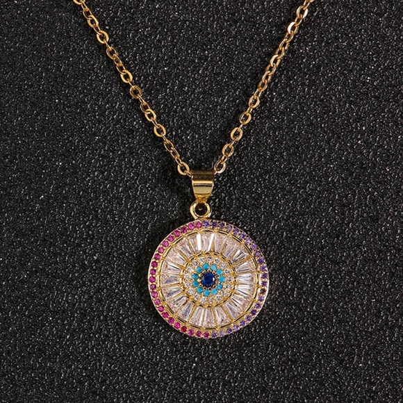 Jewelry - RESTOCKED NEW 14k Gold Beautiful Evil Eye Necklace